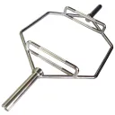 BARRA OLÍMPICA HEXAGONAL CON TOPES