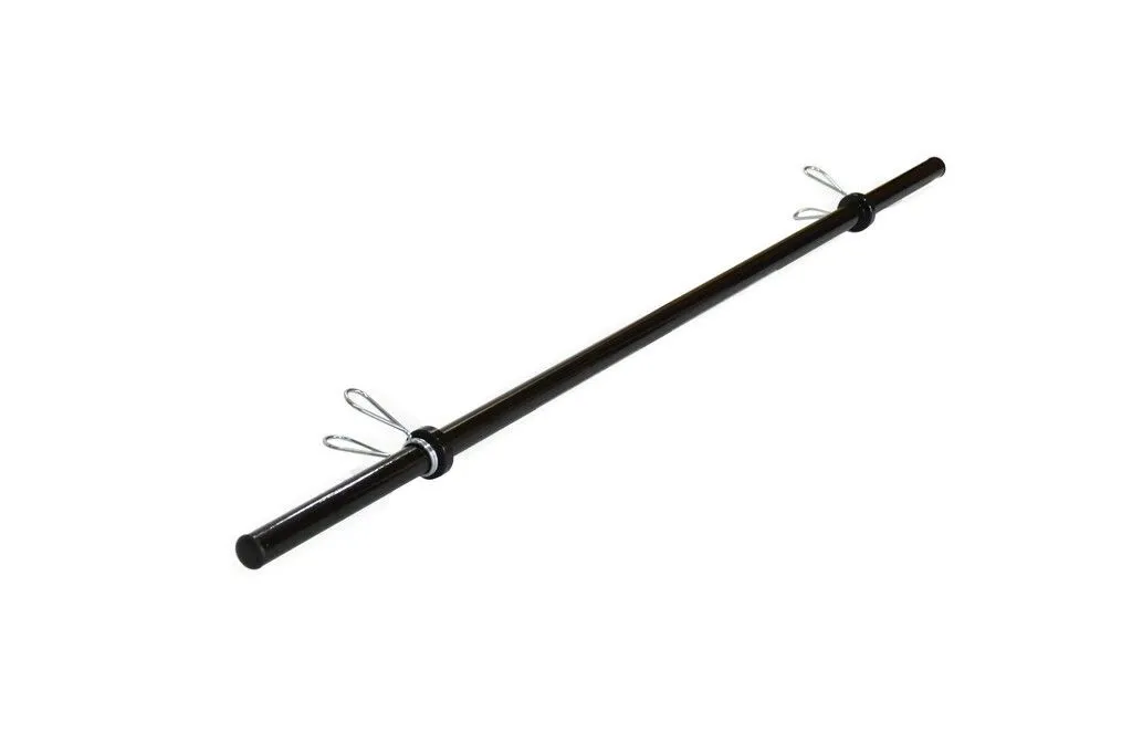 [2087] BARRA HUECA NEGRA CON TOPES