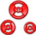 DISCO PVC CON AGARRE ROJO