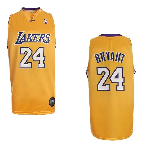 CAMISETA NBA LA LAKERS KOBE BRYANT Nº24 (S, AMARILLO OFICIAL)