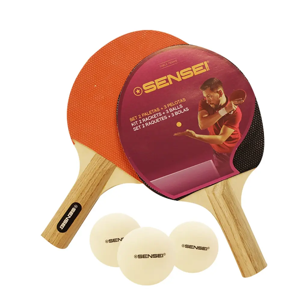 Set De Ping Pong 20 (2 Paleta Y 3 Pelota)